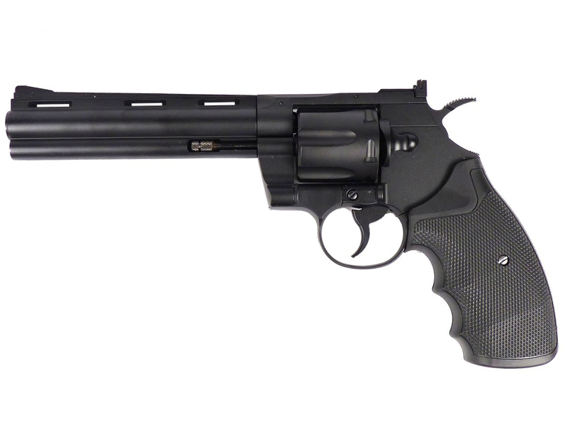 KWC 6″ Co2 Revolver (4.5mm-KM-68DN-Full Metal-NBB-BK)