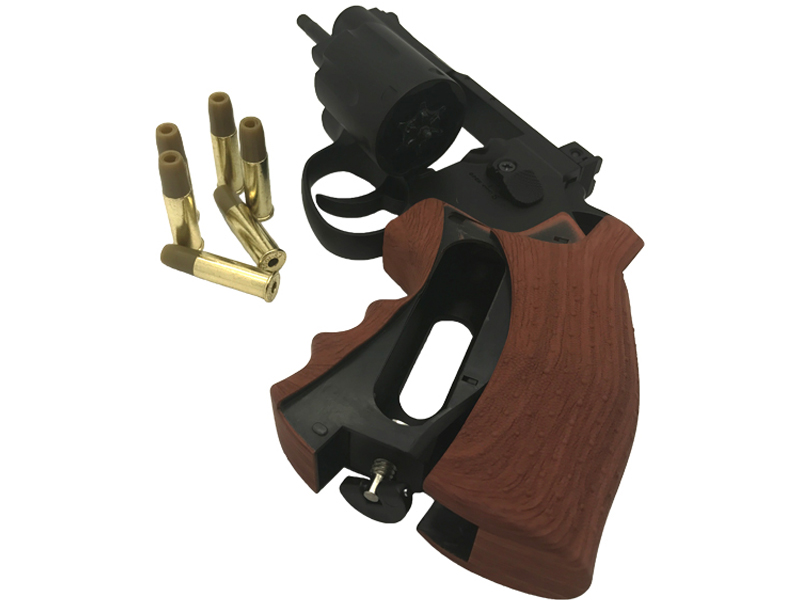 Hwasan 2.5″ Co2 Revolver (4.5mm-BK-Wood Grip)
