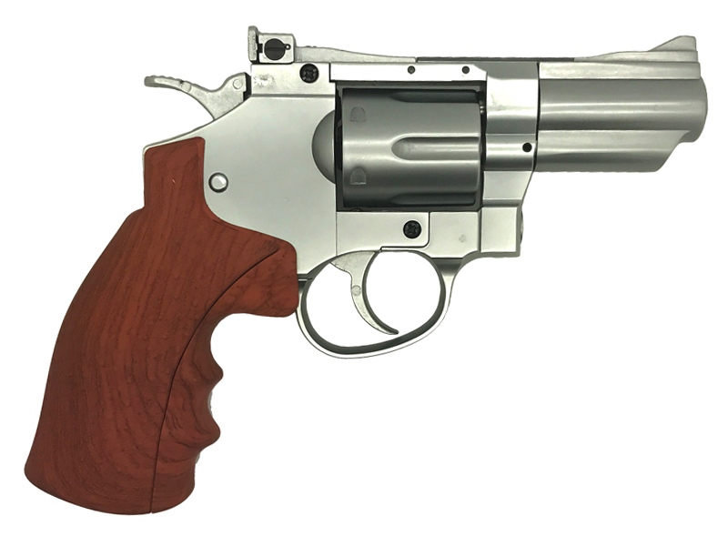 Hwasan 2.5″ Co2 Revolver (4.5mm-SR-Wood Grip)