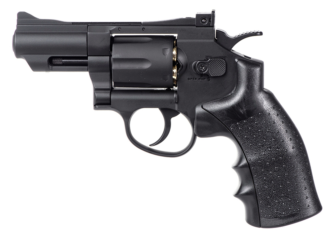 Hwasan Revolver 2.5inch Co2 Air Pistol (4.5mm – Black – Full Metal)