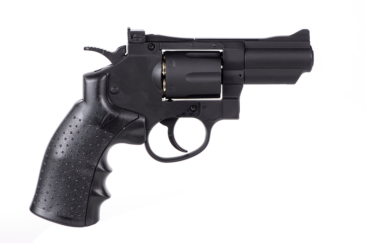 Hwasan Revolver 2.5inch Co2 Air Pistol (4.5mm – Black – Full Metal)