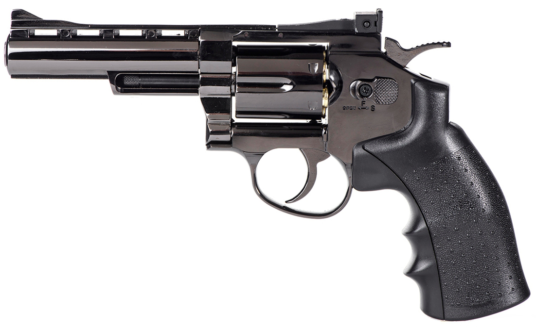 Hwasan 4.0″ Co2 Revolver (4.5mm – Black – Full Metal)