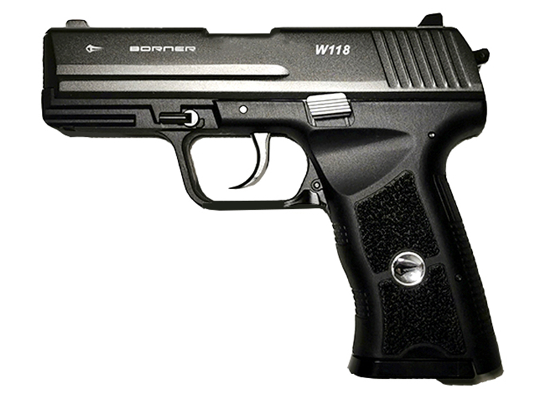 Borner 4.5mm/.177 W118 Co2 Blowback Pistol (Metal Slide)
