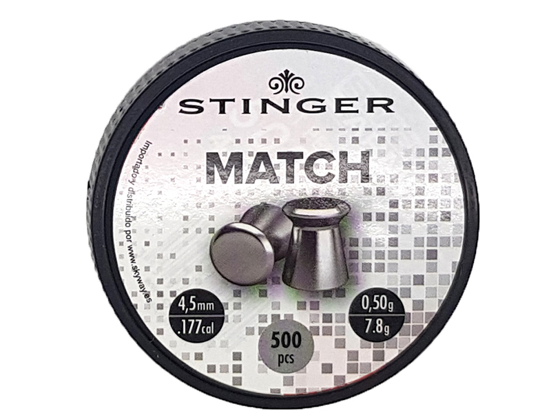 Stinger Lead Air Gun Pellet (Wad Cutting Flat Nose Match Design – 4.5mm/.177 – 500 Rounds)