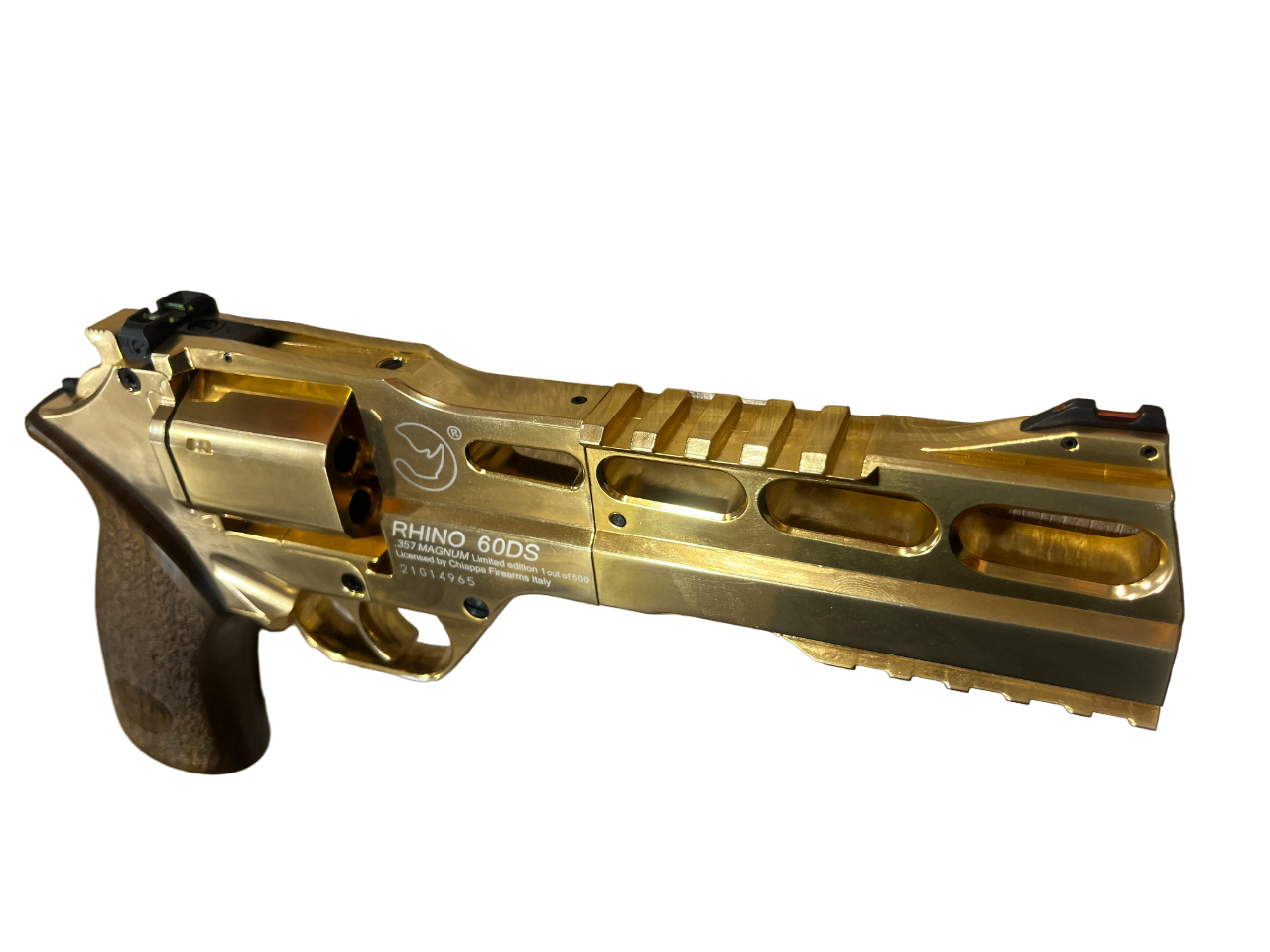 Chiappa 4.5mm/.177 Charging Rhino 60DS Co2 Revolver (6″ – Gold – 440.129)