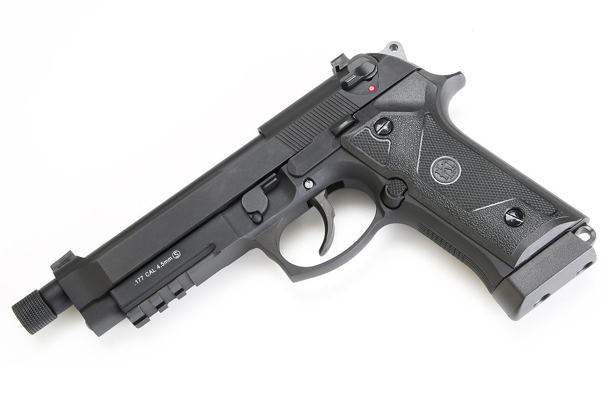 KLI M92 Co2 Blowback Pistol with Compensator and Rail (4.5mm/.177 – Black)