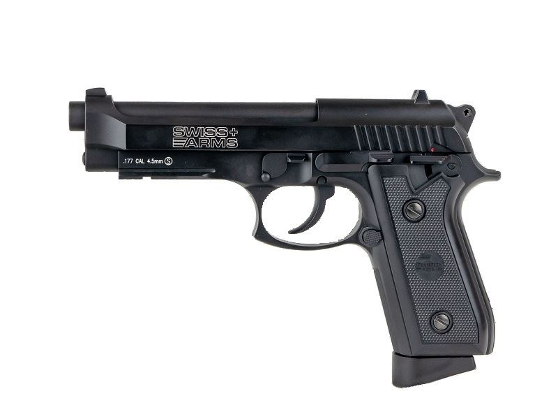 Swiss Arms P92 4.5mm/.177 Co2 Blowback Pistol (Metal – Black – Cybergun – 288709)