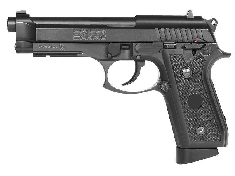 Swiss Arms P92 BAX 4.5mm / .177 Co2 Non-Blowback Pistol (Polymer- Black – Cybergun – RT288026)