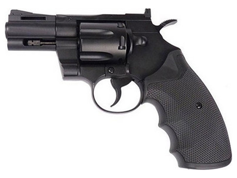 KWC 2.5″ Co2 Revolver (4.5mm-KM-66DN-Full Metal-NBB-BK)
