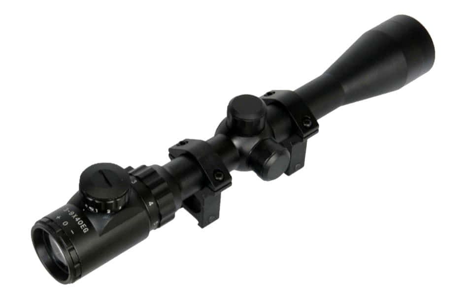 Lancer Tactical 3-9 x 40E Illuminated Red and Green Sniper Scope (Black)