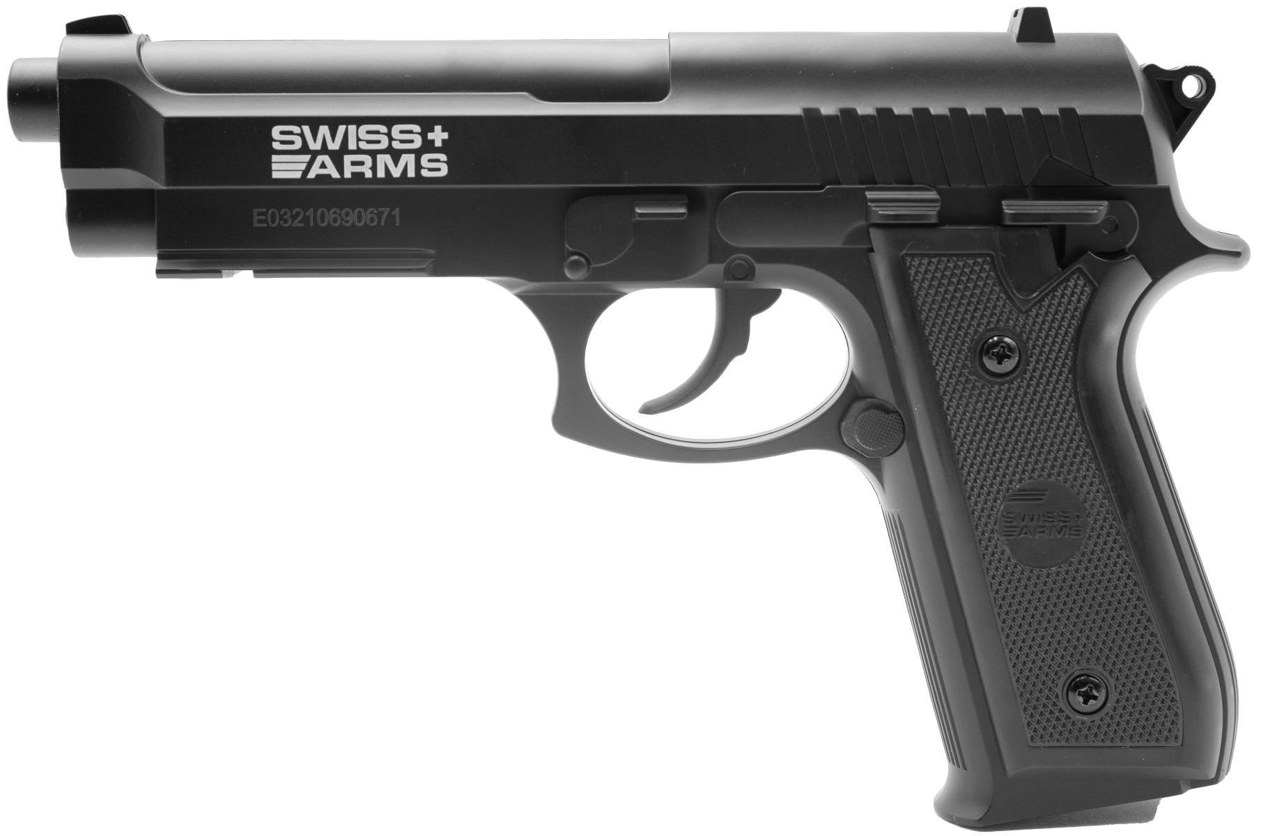 Swiss Arms 4.5mm/.177 SA92 Non-Blowback Co2 Pistol (Black – 288028)