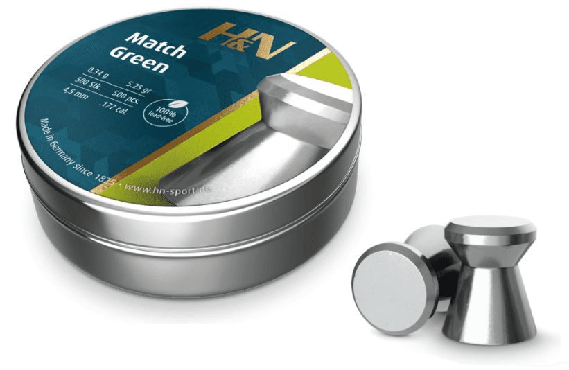 H&N Match Green (4.5mm/.177 Pellets – 500 Rounds)