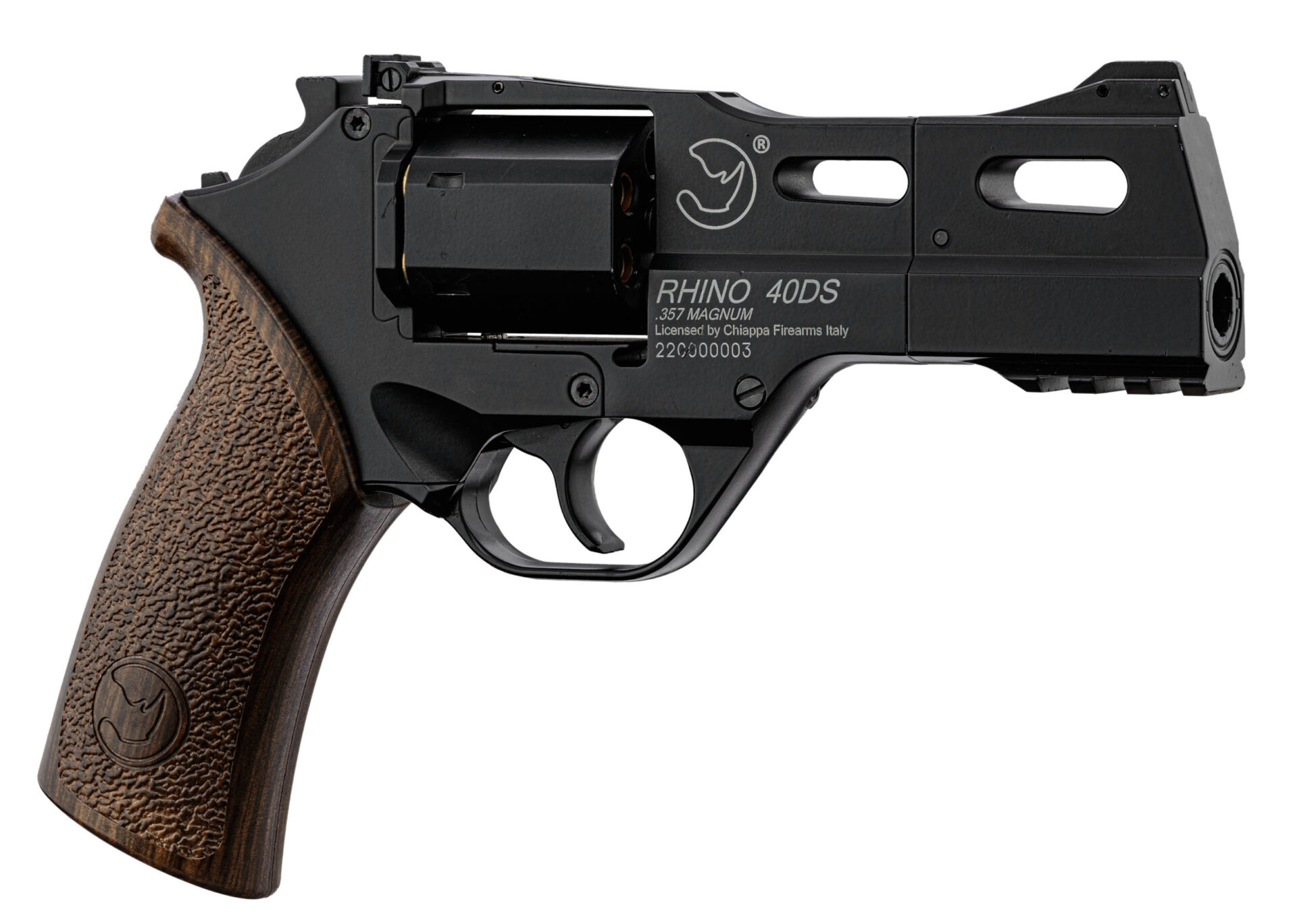 Chiappa 4.5mm/.177 Charging Rhino 40DS Co2 Revolver (4″ – Black – 440.123)
